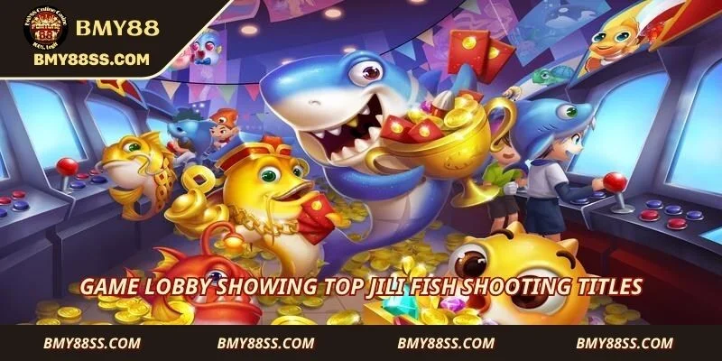 Game lobby showing top Jili fish shooting titles