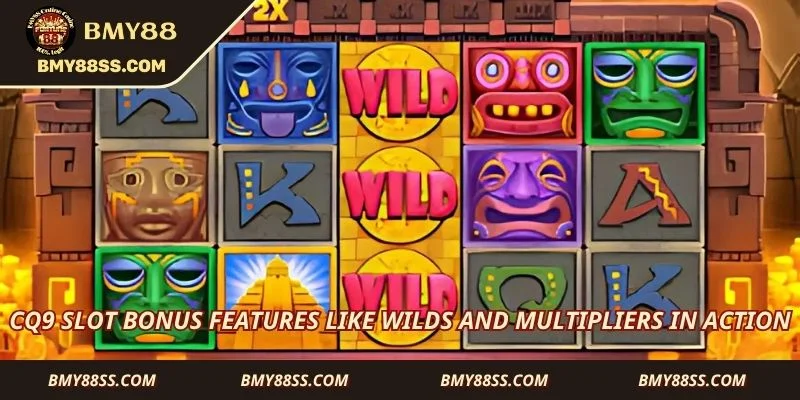 CQ9 slot bonus features like wilds and multipliers in action