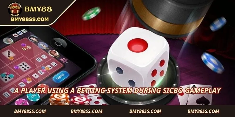 A player using a betting system during Sicbo gameplay