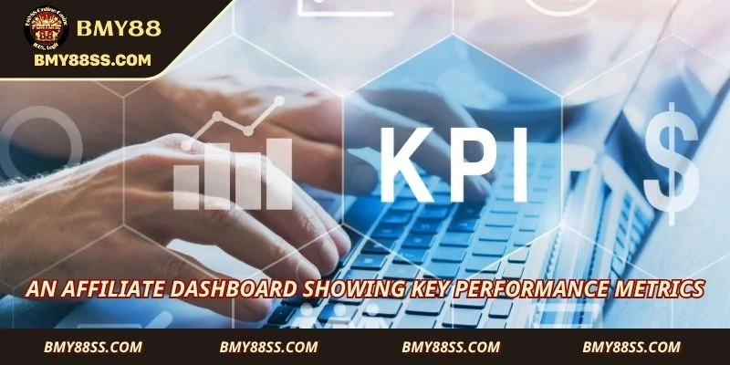 An affiliate dashboard showing key performance metrics