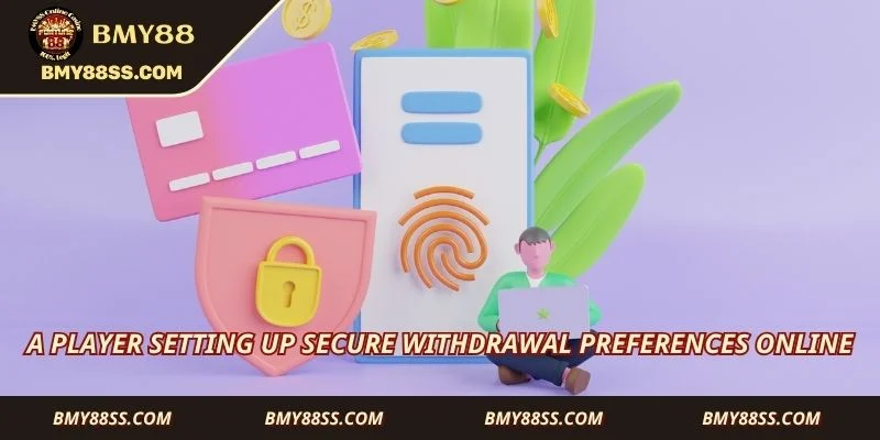 A player setting up secure withdrawal preferences online