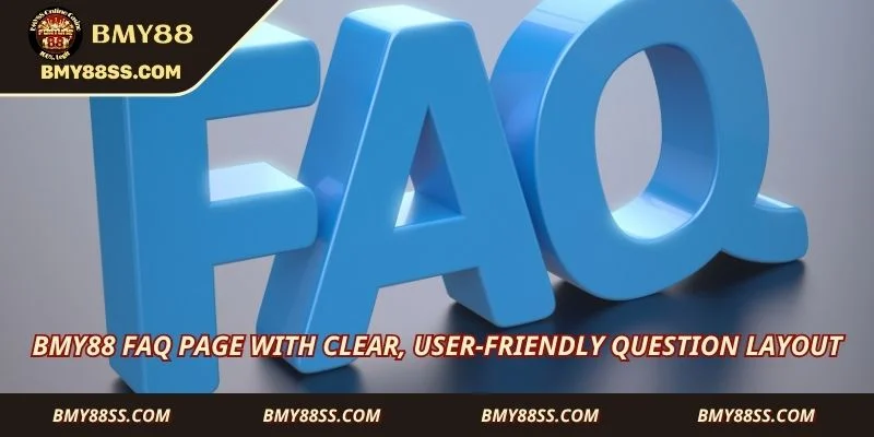 Bmy88 FAQ page with clear, user-friendly question layout