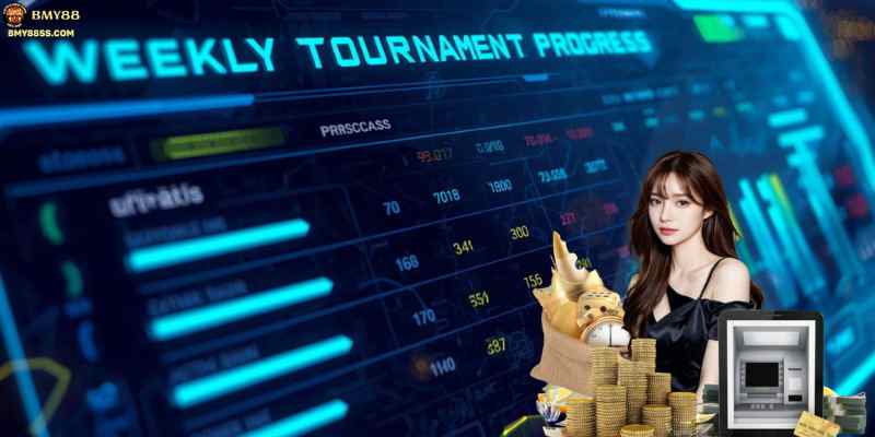 Example of a real-time ranking system used in online tournaments.